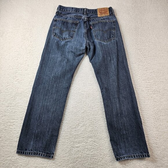 Levi's 505 Jeans Men's 32x30 Blue Denim Relaxed Fit Medium Wash Straight Leg - Picture 2 of 15